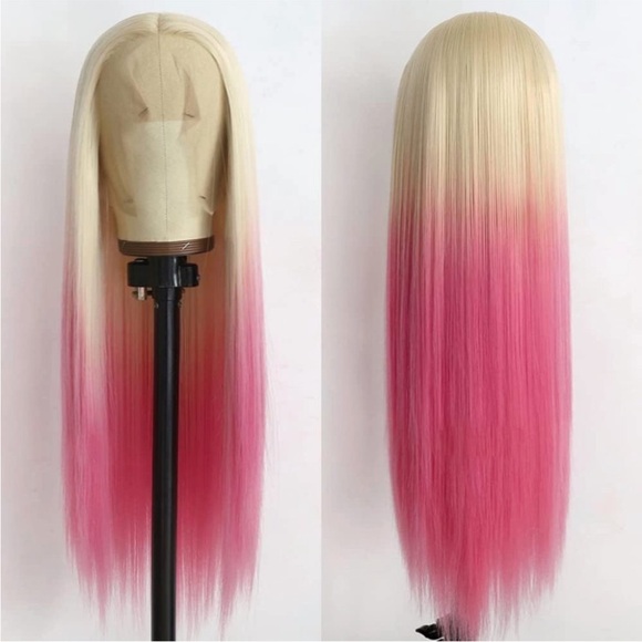 22” Pink Blonde Lace Front Wig NEW